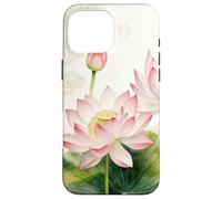 Pink Lotus Flower Watercolor Art - Zen Asian Floral Design Case for iPhone 16 Pro Max
