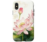 Pink Lotus Flower Watercolor Art - Zen Asian Floral Design Case for iPhone X/XS