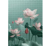 Pink Lotus Jigsaw Puzzle 6000 Piece, Puzzles for Adults 6000, The Impossible Challenge, Jigsaw Puzzle Games Classic Educational, Wooden Puzzles, for Home Wall Decoration Gift FNKL1-319