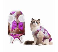Pink Lotus Queen Custom Patterned Surgery Suit for Dogs Cat- Post-Surgery Recovery, Wound Care, and Anxiety Relief - Soft Cotton Dog Pajamas with Full Belly Coverage Medium