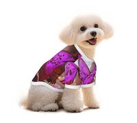 Pink Lotus Queen Dog T-Shirt Clothes Apparel Puppy Vest Pet and Elastic Tank Top Clothing, Dogs Cats Pullovers Cute Breathable Soft Small