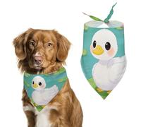 Pink Lotus with White Ducks Dog Bandana, Soft Breathable Pet Scarf, Personalized Dog Bib Kerchief for Small Medium Large Dogs Cats, Exquisite Pet Neckerchief for Daily Wear, Travel, Party