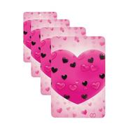 Pink Love Heart Car Air Freshener Cards for Women Men 4 Pack Cute Car Accessories Long Lasting Scent Car Diffuser Hanging Auto Aromatherapy Tablets Car Fresheners Gifts