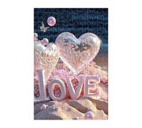 Pink Love Hearts Puzzle 1500 Pieces, Fun Challenging Puzzle Games, Difficult Jigsaw Puzzles for Adults 1500 Pieces