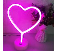 Pink LOVE Vertical LED Desk Lamp With Beautiful Decoration Bedroom Neon Light Switch Control Giving Gifts To Loved Ones Friends Children And Children Night Living Room Atmosphere Light Backup Light