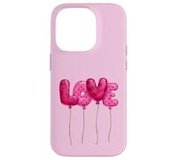 Pink "Love" Word Balloon Letters Case for iPhone 14 Pro