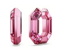 Pink Lucent Hoop Earrings, female, Swarovski, Earrings, Pink, ONE SIZE, Accessories ONE SIZE