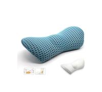 (Pink) Lumbar Memory foam Pillow for Side Sleepers Pregnancy Relieve Hip Tailbone Pain Sciatica Chair Car Back Support Cushion