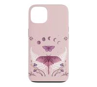 Pink Luna Moth Mystical Whimsigoth Art Episodic Drawing Case for iPhone 13