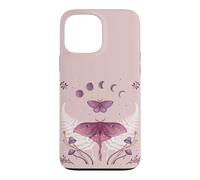Pink Luna Moth Mystical Whimsigoth Art Episodic Drawing Case for iPhone 13 Pro Max
