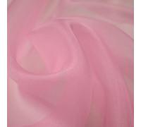 Pink Luxury Plain Organza Sheer Fabric Voile Draping Dress Wedding 45" 6959 (Sample (10cm x 10cm))