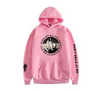 (Pink, M) Casual Unisex Hooded Sweatshirt Billie Eilish for Pullover Hoodie for Men Women