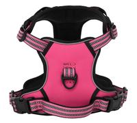 (pink, m) vidaXL Dog Harness with Reflective Stripes Adjustable Pet Dog Vest Pink XL