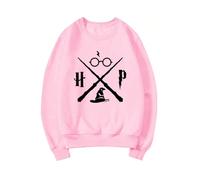 (Pink, M) Wizard Hat Sweatshirt Wizard Wand Hoodie HP Pullovers Long Sleeve Unisex Graphic Hoodies Magic School Sweatshirts Streetwear Top