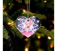 Pink Magic Women Christmas Ornaments - Farmhouse Xmas Hanging Ornaments for Christmas Tree Decorations, Rustic Holiday Love Pendant Decor and Gift Party Tags