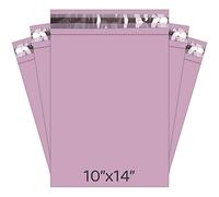 Pink Mailing Bags, YUNJU Shipping Poly Postal Self Seal Bags in Size 10 x 14 Inch Size Small Pink Mailing Bags Postage Packaging Bags 254mm to 356mm 1000 Pack