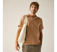 Regatta Men's Hadvo Open Neck Cotton Polo in Tan | Size: Medium Regatta Tan M