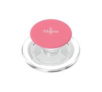 Pink - Mama Floral Line Art Minimalist Heart Flower PopSockets PopGrip for MagSafe