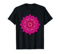 Pink Mandala Flower Sacred Geometry Boho Yoga T-Shirt