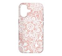 Pink Mandala Pattern White Henna Elegant Flower Design Case for iPhone 17