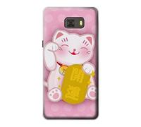 Pink Maneki Neko Lucky Cat Case Cover For Samsung Galaxy C9 Pro