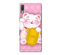 Pink Maneki Neko Lucky Cat Case Cover For Sony Xperia L3