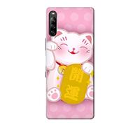 Pink Maneki Neko Lucky Cat Case Cover For Sony Xperia L4