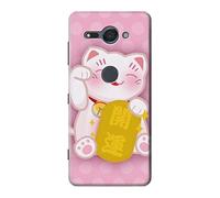 Pink Maneki Neko Lucky Cat Case Cover For Sony Xperia XZ2 Compact