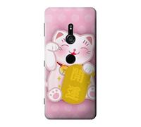 Pink Maneki Neko Lucky Cat Case Cover For Sony Xperia XZ3