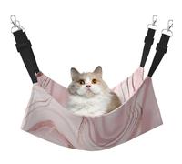 Pink Marble Abstract,Cat Hanging Hammock Soft Double Sided Hanging Bed for Small Dogs Pet,L