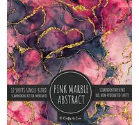 Pink Marble Abstract Scrapbook Paper Pad: Texture Background 8x8 Decorative Paper Design Scrapbooking Kit for Cardmaking, DIY Crafts, Creative Projects