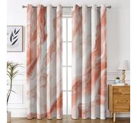 Pink Marble Curtains for Bedroom Living Room, Abstract Modern Blackout Curtains Eyelet 72 Drop 2 Panels, Patterned Window Drapes, Home Decor 46x72 Inch B-D5