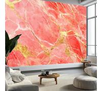 Pink Marble Stripes Mural Wallpaper 200 x 140 cm, Wall Decoration Paper Poster Bohemian Abstract Art for Teen Kids Bedroom Playroom Home Decoration Wallpaper