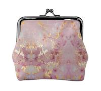 Pink Marble Texture coin purse for women,small womens wallet,small makeup bag for purse,ultra-thin retro change wallet, Black, One Size, Art Deco