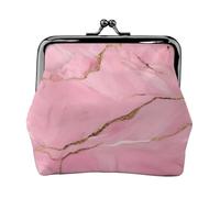 Pink Marble Texture coin purse for women,small womens wallet,small makeup bag for purse,ultra-thin retro change wallet, Black, One Size, Art Deco