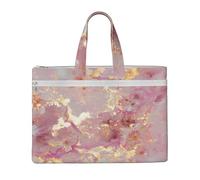 Pink Marble Texture Print,Canvas Document Bag Zipper File Tote Bag Handbag Briefcase for School Office