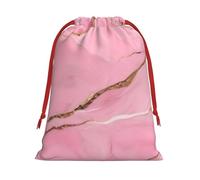 Pink Marble Texture Print Multi-Functional Drawstring Reusable Gift Pouch Daily Storage All Occasions Use