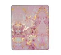 Pink Marble Texture Square Mouse Pad, Cloth With Rubberized Base, Standard Gaming Mousepad, Non-Slip Rubber Base