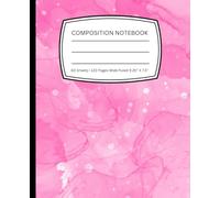 Pink Marble Watercolor Composition Notebook: Aesthetic Wide Ruled Paper Lined Notebook Journal For Students, Professionals, School, Work, Notes, Brainstorming, Ideas | 9.25 x 7.5 Inches | 120 Pages
