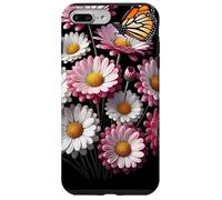 Pink Marguerite Daisy Flowers Monarch Butterfly Shapes Mania Case for iPhone 7 Plus/8 Plus