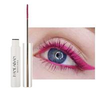 Pink Mascara,5D Silk Fiber Eyelash Volume with Soft Brush, Lash Sensational Volumizing,Long-Lasting Waterproof No Smudge with False Lash Effect(Pink)