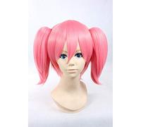Pink Medium Straight Wig Puella Magi Madoka Magica Kaname Madoka for Halloween Party Cosplay Wig