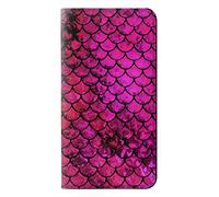 Pink Mermaid Fish Scale PU Leather Flip Case Cover For Google Pixel 10, 10 Pro