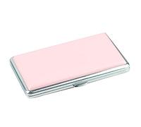 Pink Metal Cigarette Box, Pink Cigarette Case, Women's Cigarette Box, Elegant Cigarette Case, Slim Cigarette Case, Cigarette Case for Women, Holds 20 Cigarettes (Pink)