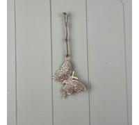 Pink Metal Hanging Butterfly x 8cm Wedding Home Gift Decoration