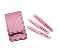Pink Micro Mini Tweezer Set, 3 Tweezers (Slant, Straight, Point)