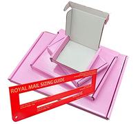 PINK Mini C6 C5 C4 GLOSS Mailing LL Cardboard Shipping Mailing Postage Boxes A6 A5 A4 Size (MINI: 4" x 4" x 0.8" (10cm x 10cm x 2cm), 20)
