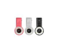 (Pink) Mini Clip Portable 8 LED Fill Flash Selfie Light For iPhone 6 Samsung
