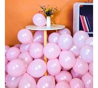 Pink Mini Latex Balloons 100 Pcs 5 inch Pastel pink Small Balloons Party Decorations Round Helium Balloon for Baby Shower Birthday Party Wedding Engagement Anniversary Festival Decorations
