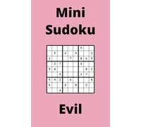 Pink Mini Sudoku Book, 9x9 Puzzles, 100 Pages, 5x8, Evil